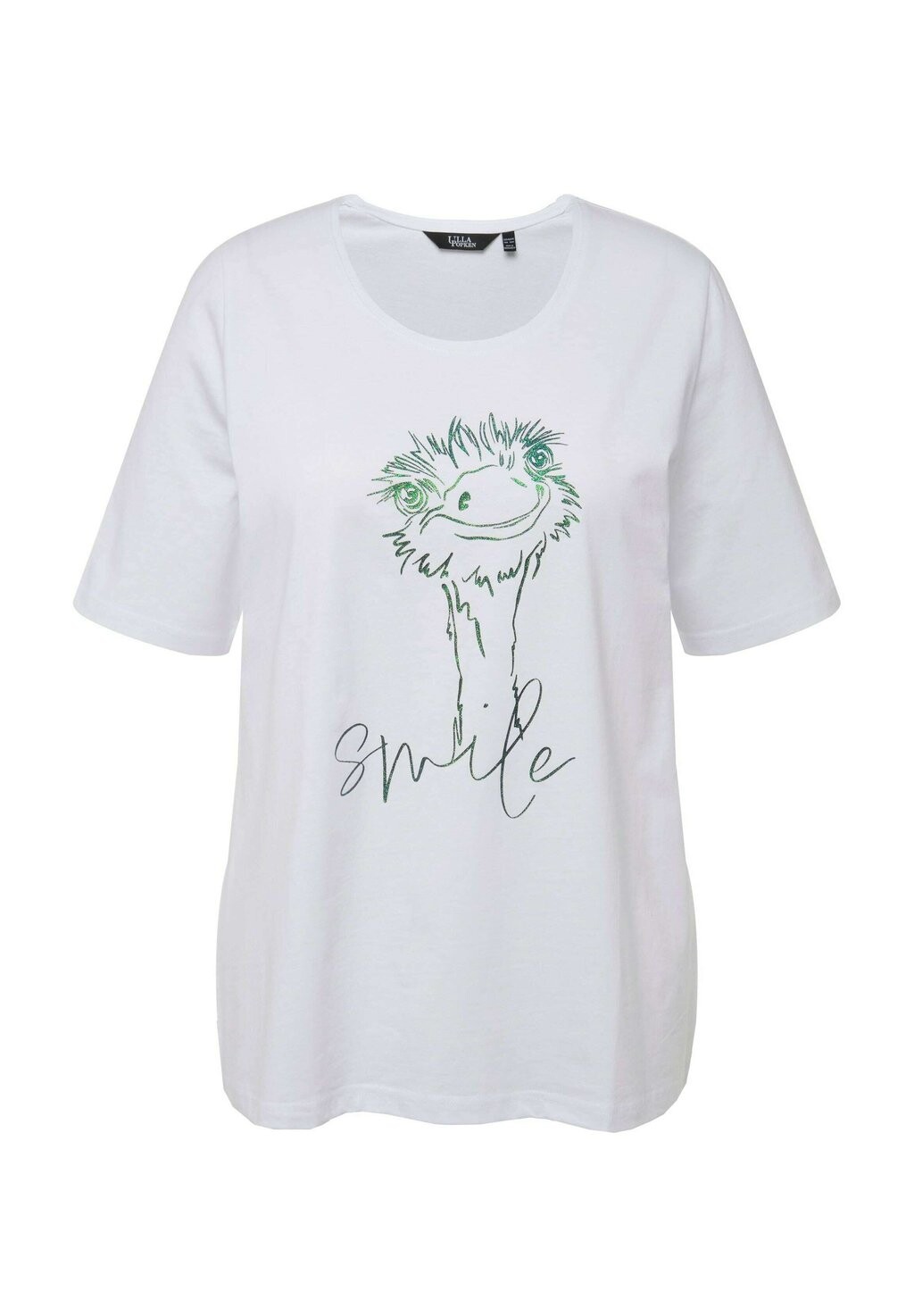 

Футболка с принтом SMILE SHORT SLEEVE GRAPHIC Ulla Popken, белый