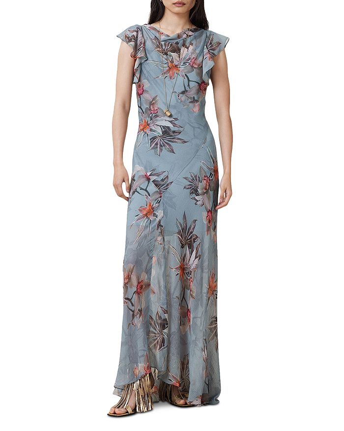 

Платье Flora ALLSAINTS, синий
