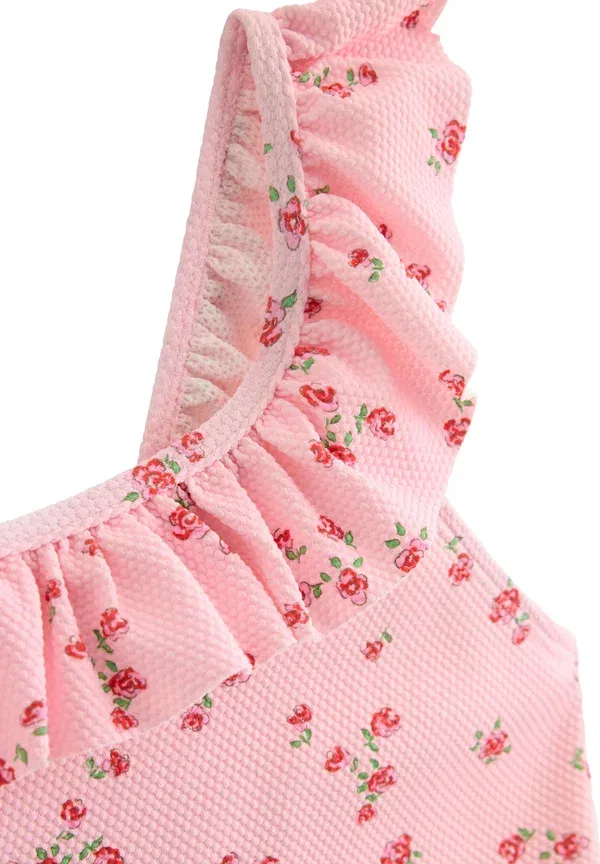 Купальник вафельный Lindex aop swimsuit, светло-розовый — фото 3