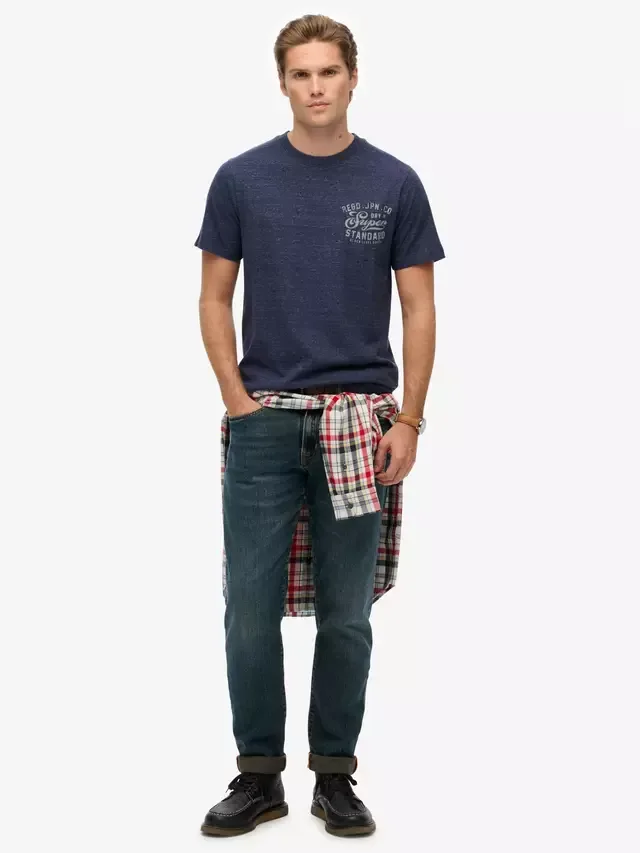Хлопковая промышленная футболка свободного кроя Superdry — фото 3