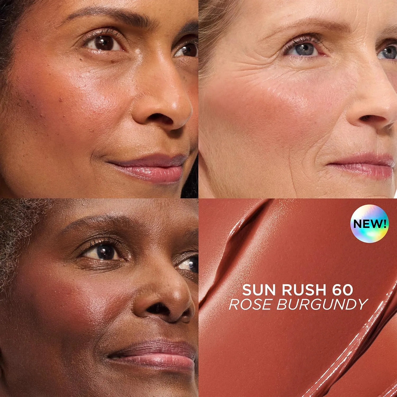 IT Cosmetics Do It All Serum Color Balm Sun Cream Blush & Bronzer, смешиваемый и наращиваемый, подтягивающий, моделирующий, универсальный цвет, 24-часовая гидратация, гиалуроновая кислота, пептиды и витамин E - 0.63 унции, Sun Rush 60 (rose burg... — фото 2
