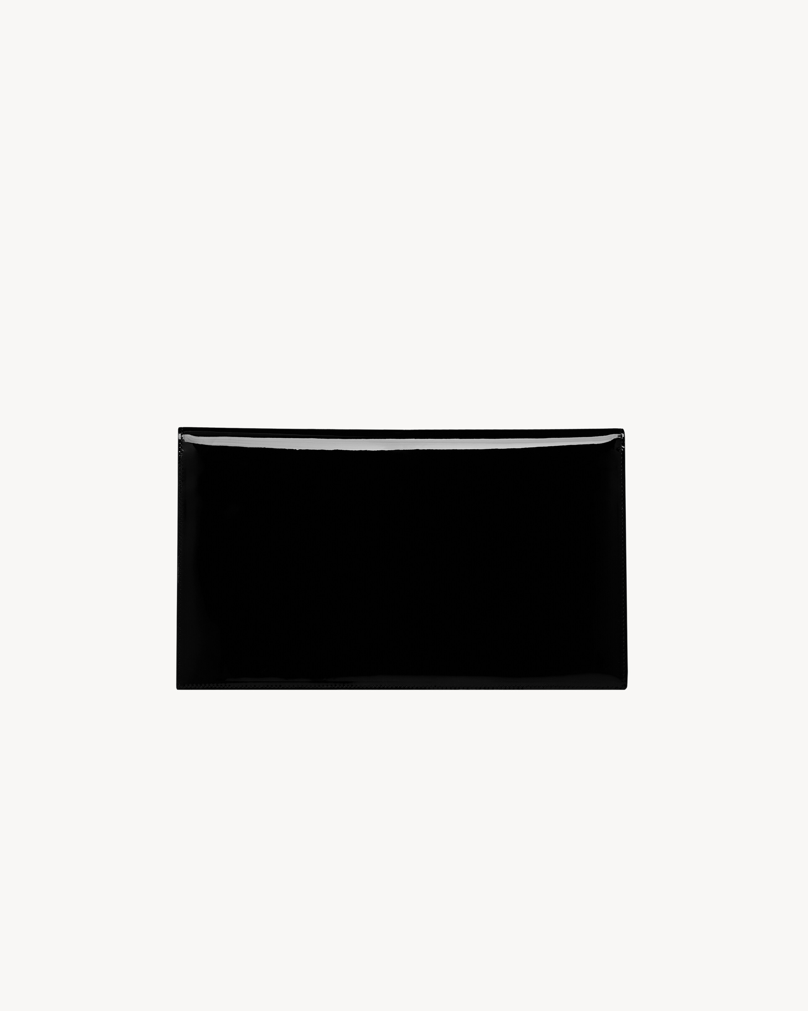 Клатч UPTOWN из лакированной кожи Saint Laurent, черный — фото 2