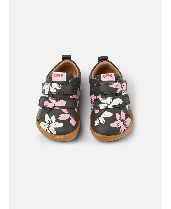 

Первые ходунки Peu Cami для малышей близнецов кожаные кроссовки Camper, коричневый