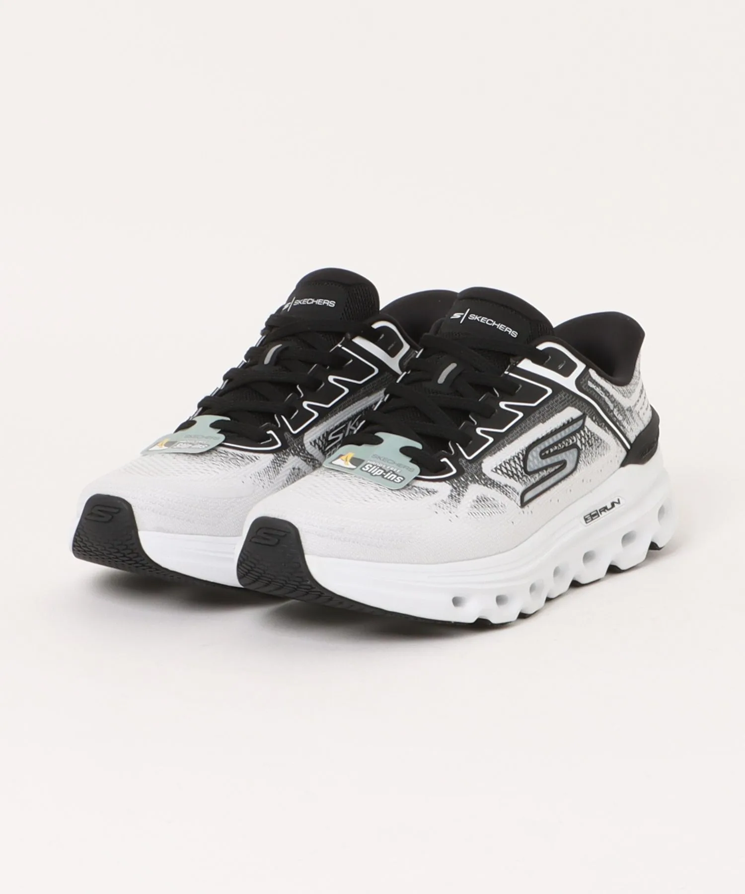Мужские кроссовки низкие легкие GO RUN GLIDE-STEP SKECHERS белые черные