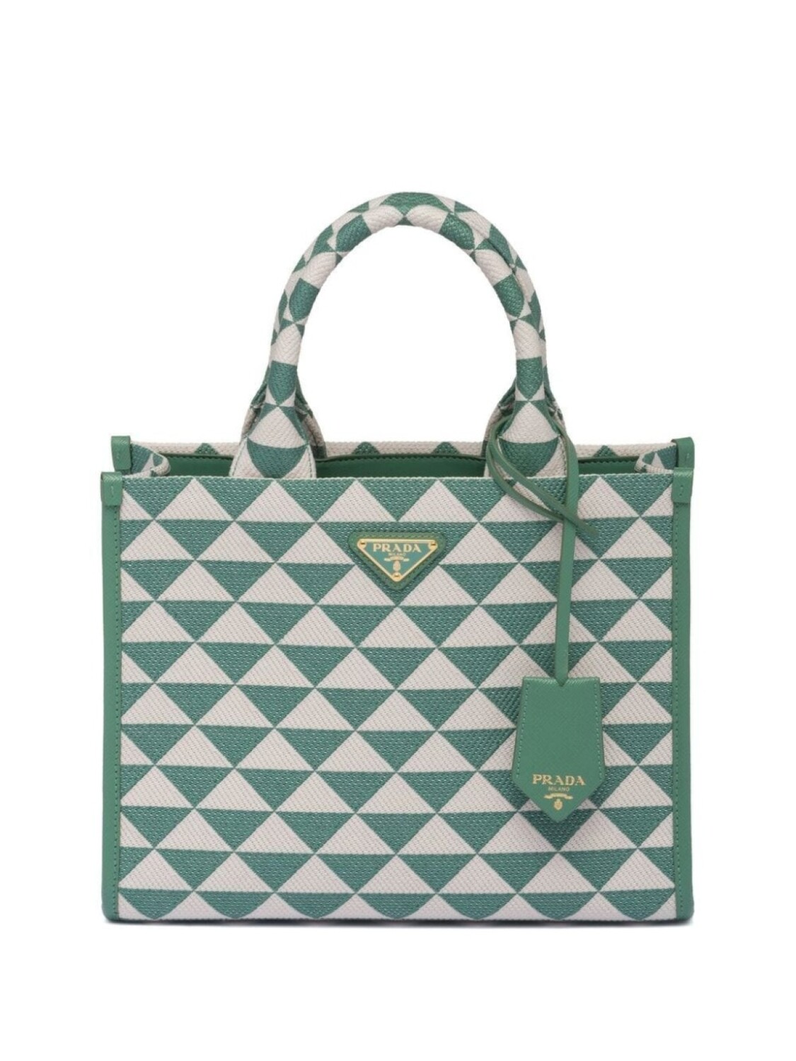 

Маленькая сумка-тоут Prada Symbole, зеленый