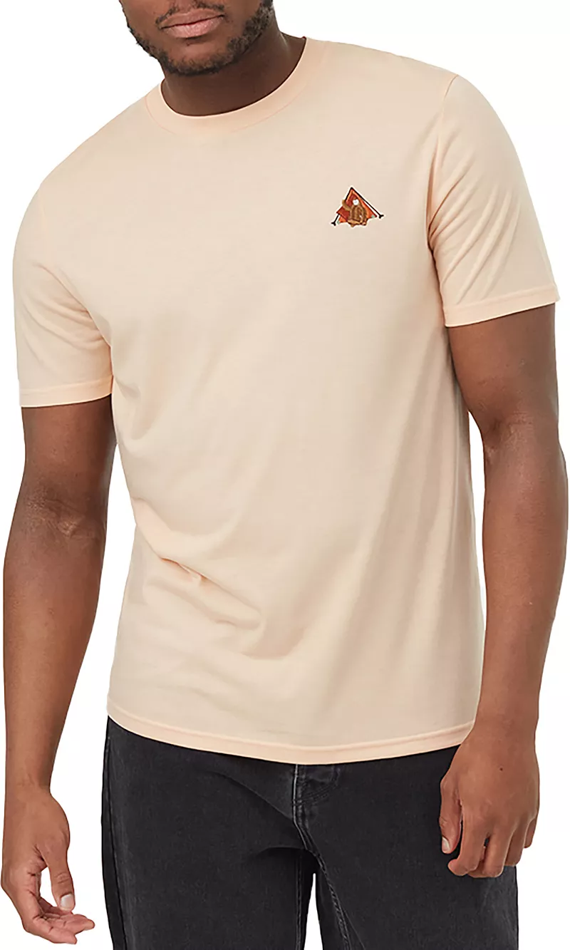 

Мужская футболка с короткими рукавами tentree Sasquatch, цвет Vivid Peach Heather/Tent