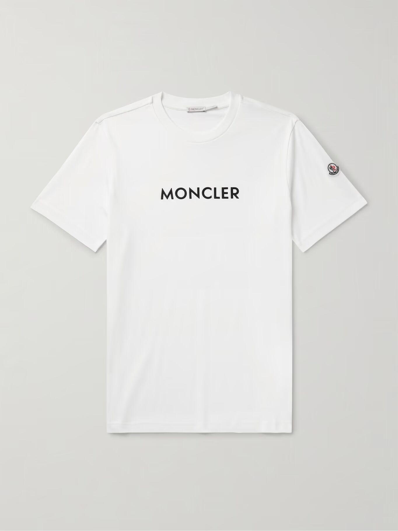 

Футболка из хлопкового джерси с логотипом MONCLER, белый
