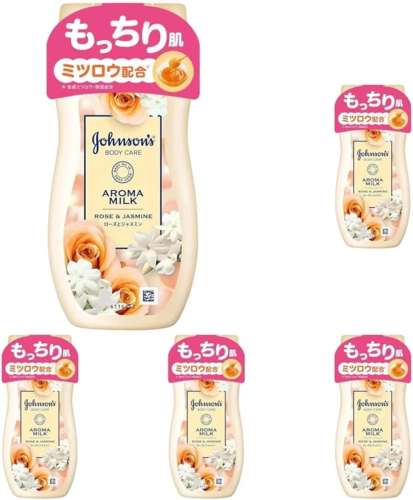 Лосьон для тела увлажняющий Johnson's Body Care Aroma Milk с ароматом розы и жасмина, 200 мл, 5 шт