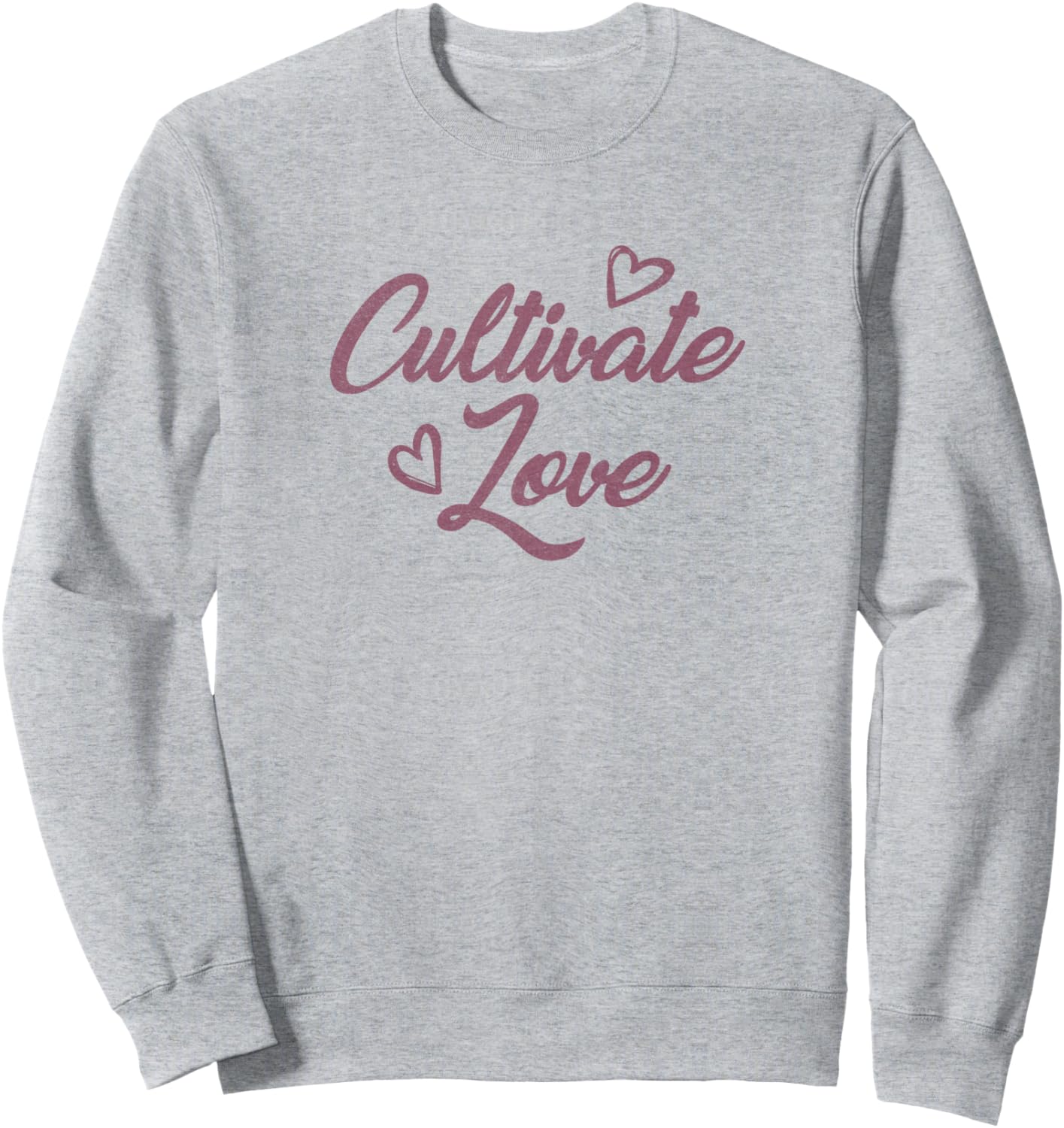 

Толстовка Cultivate Love Hearts с простым текстом Trendy Apparel, серый