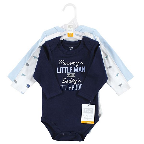Боди для мальчика из хлопка с длинным рукавом, новейший член семьи Hudson Baby — фото 2