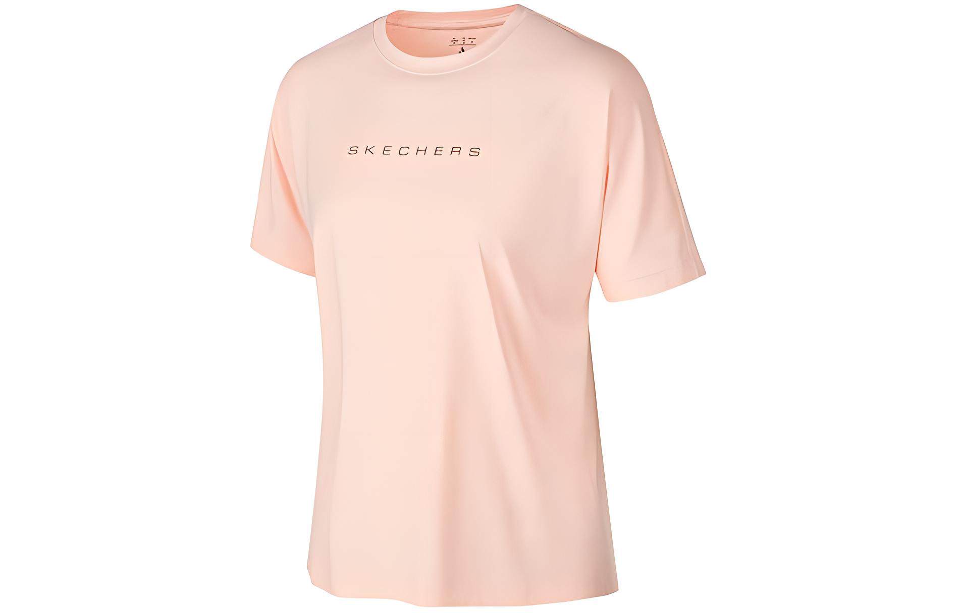 

Skechers Футболка женская, обычная, нежно-розовая