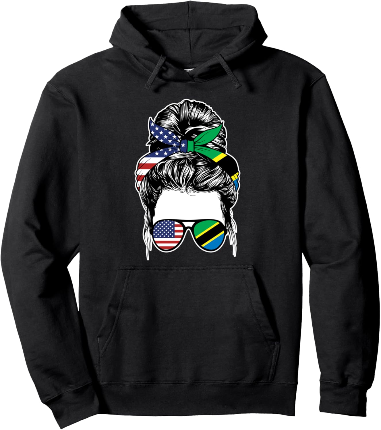 

Худи с флагом Танзании Humor Tansanian Roots & Tansanian Flag Gift Ideas, черный