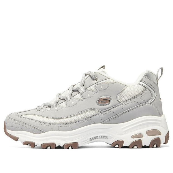 Кроссовки (WMNS) Skechers D'lites-looking Glass Marathon Running Shoes 'Grey White Brown', серый