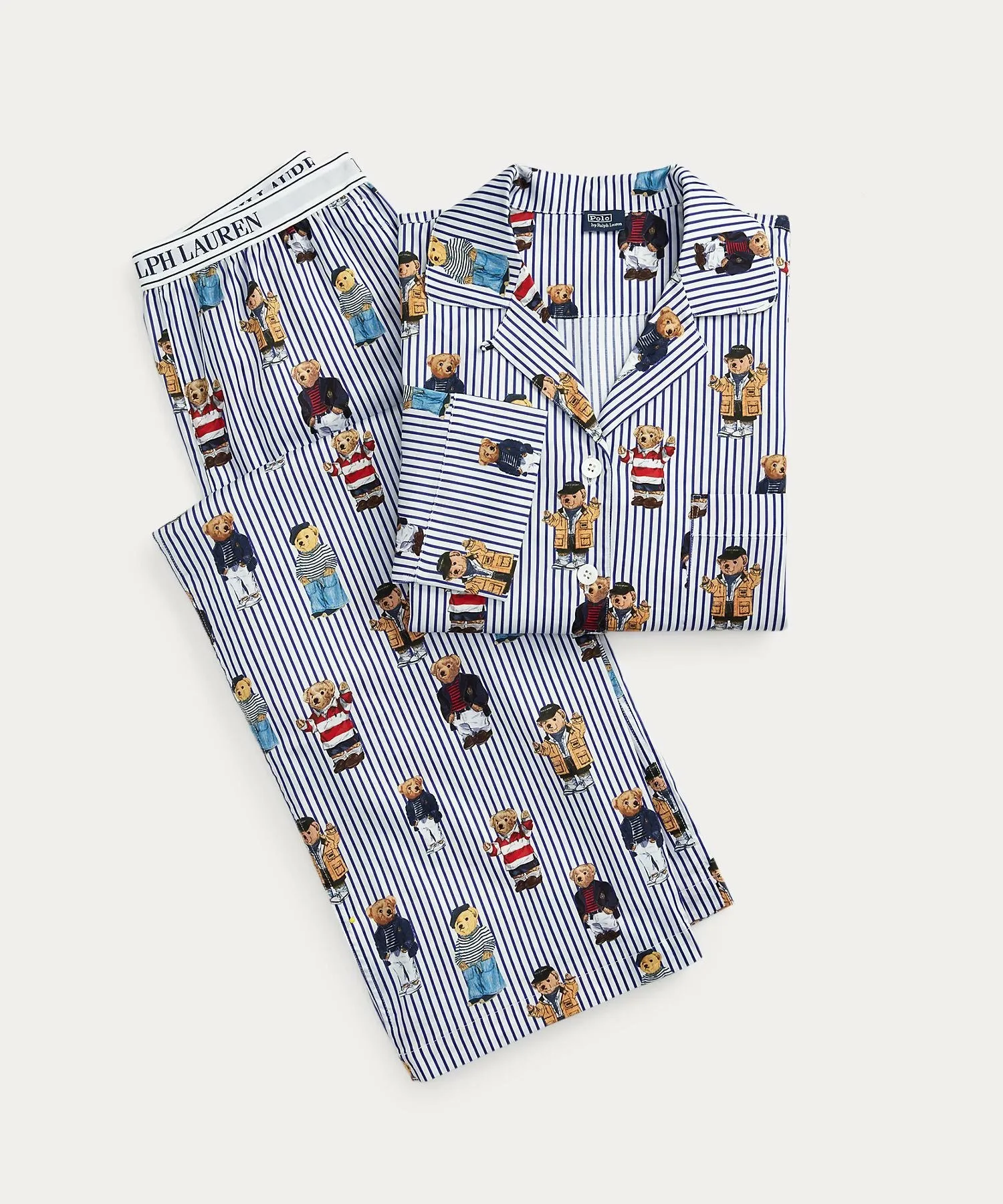 Пижамный комплект с длинными рукавами Polo Bear Polo Ralph Lauren, 400 Blue