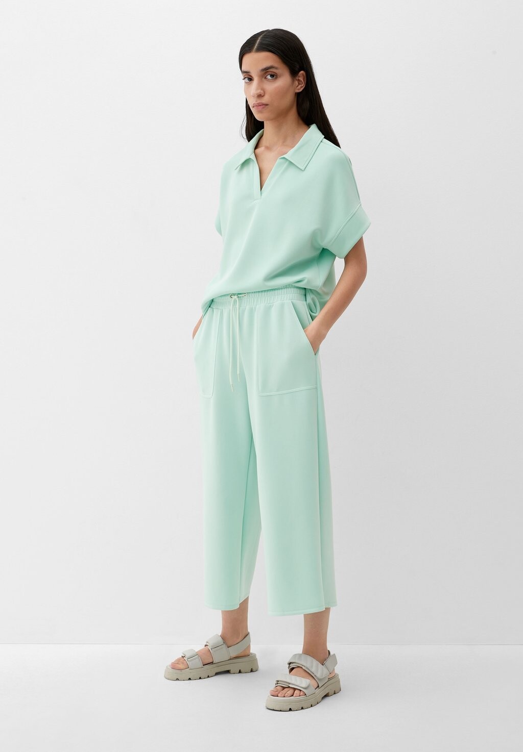 

Брюки RELAXED CULOTTE s.Oliver, бирюзовый