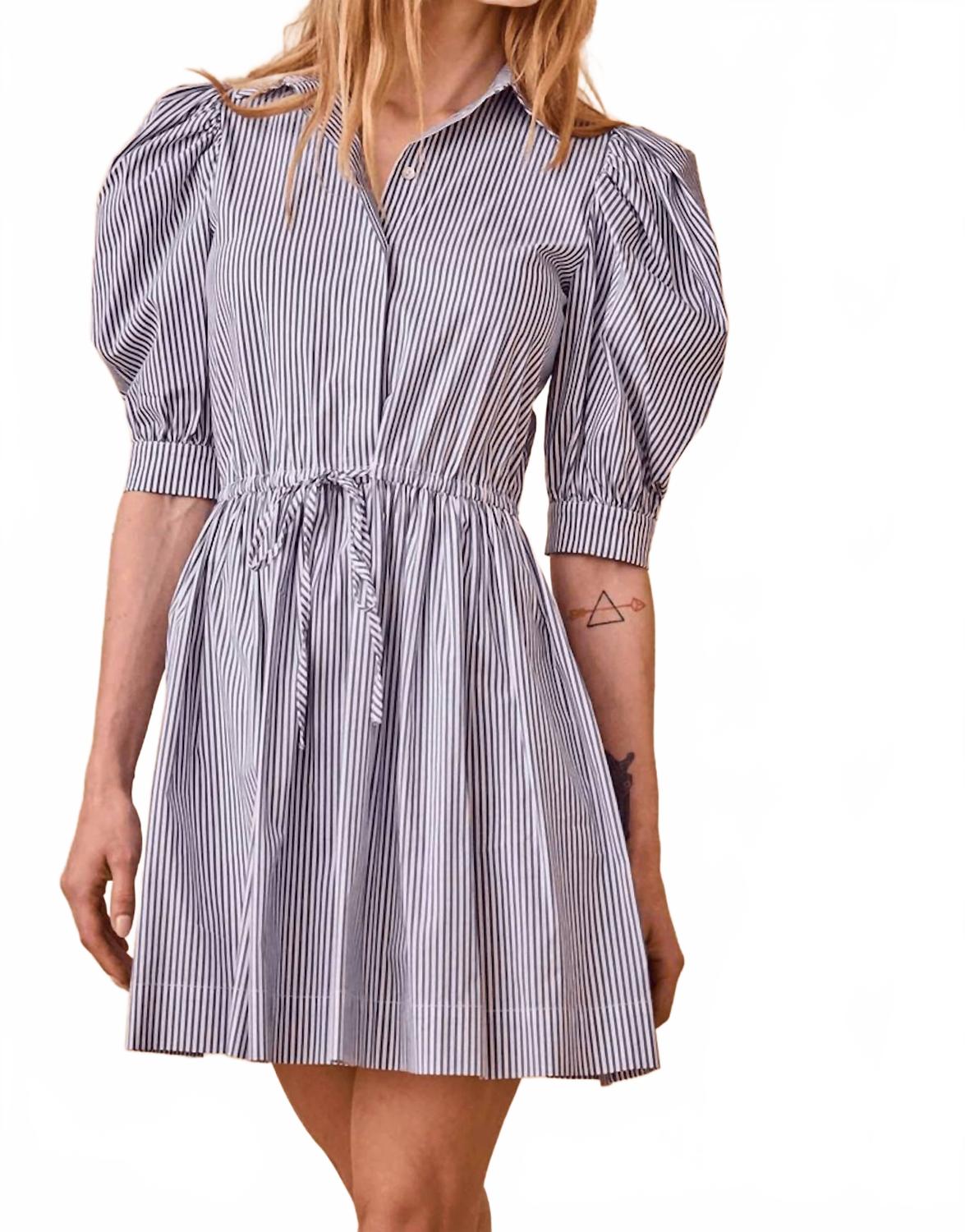 

Мини-платье Mccauley в голубую полоску HUNTER BELL