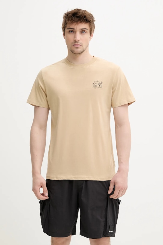 

Хлопковая футболка PAX Solid, бежевый