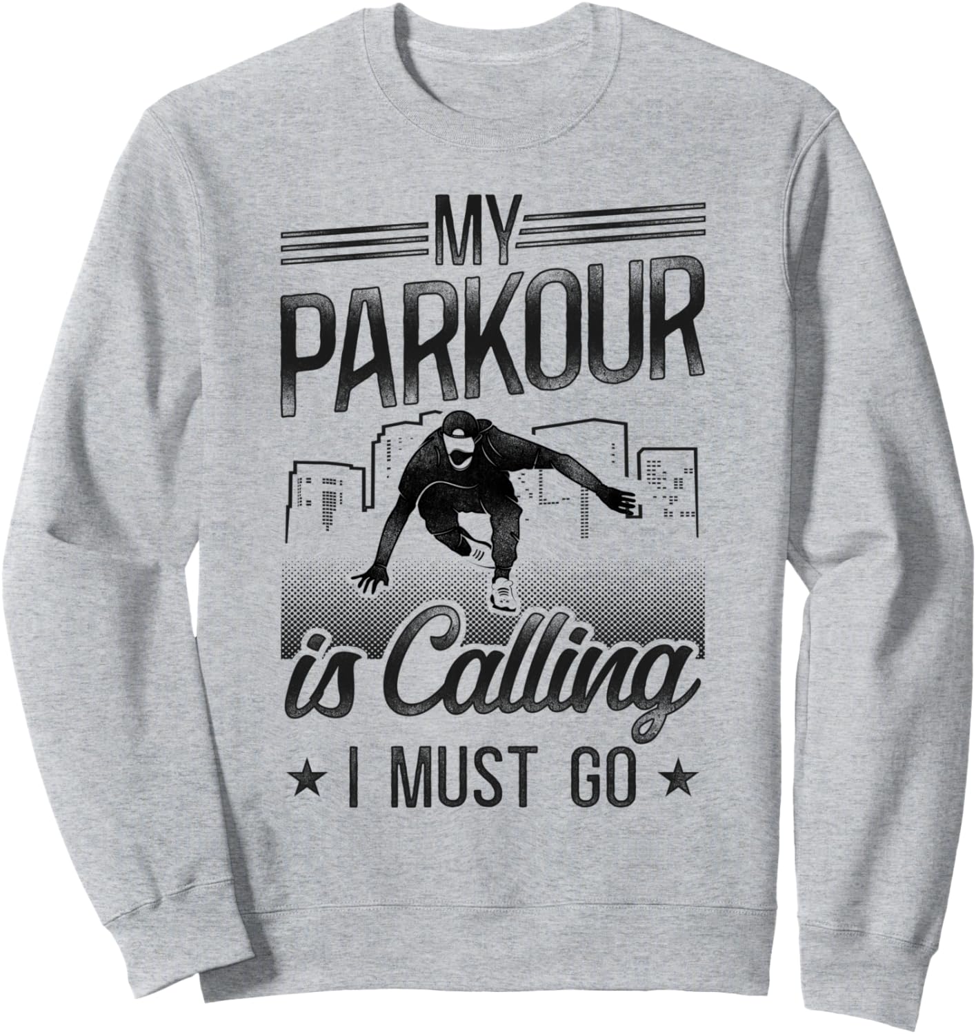 

Винтажная толстовка с надписью Паркур, фриран, трассер Мой паркур зовет Parkour Freerunning Free Runner Hd0, серый