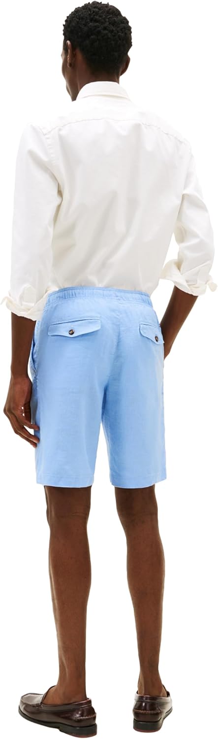 Мужские летние льняные шорты Tommy Hilfiger 10 дюймов свободного кроя, Cloudy Blue — фото 4