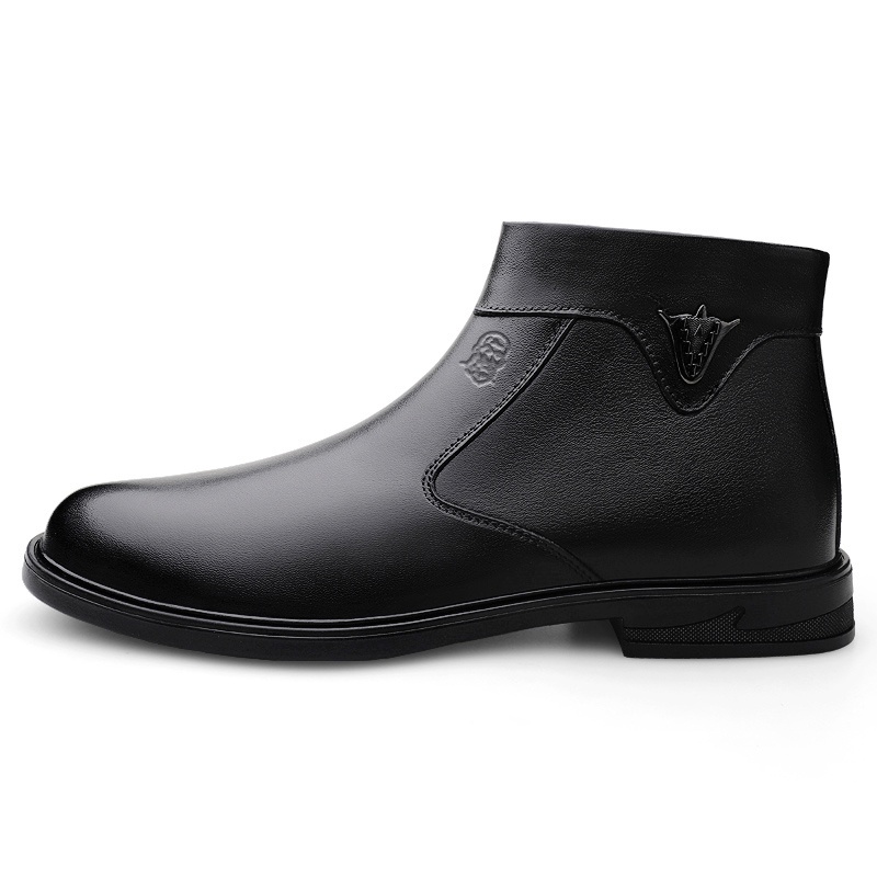 

LAORENTOU Черные мужские ботинки на щиколотку однослойные, цвет Black Single Layer Shoes