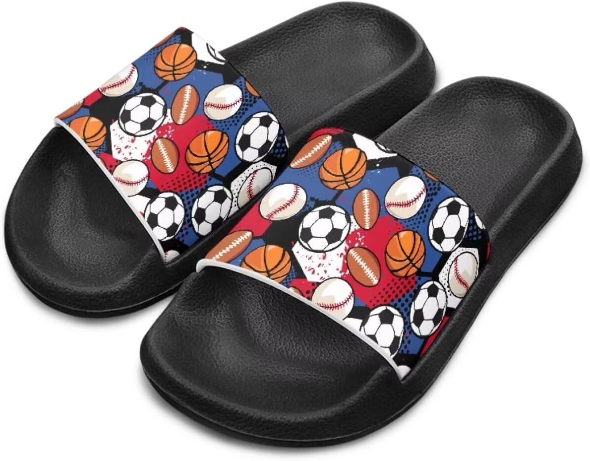 

Детские шлепанцы для мальчиков и девочек, летние тапочки, для улицы, пляжа, бассейна, душа, спорта, подарок (младший/старший ребенок) Cugasmaru, Ball
