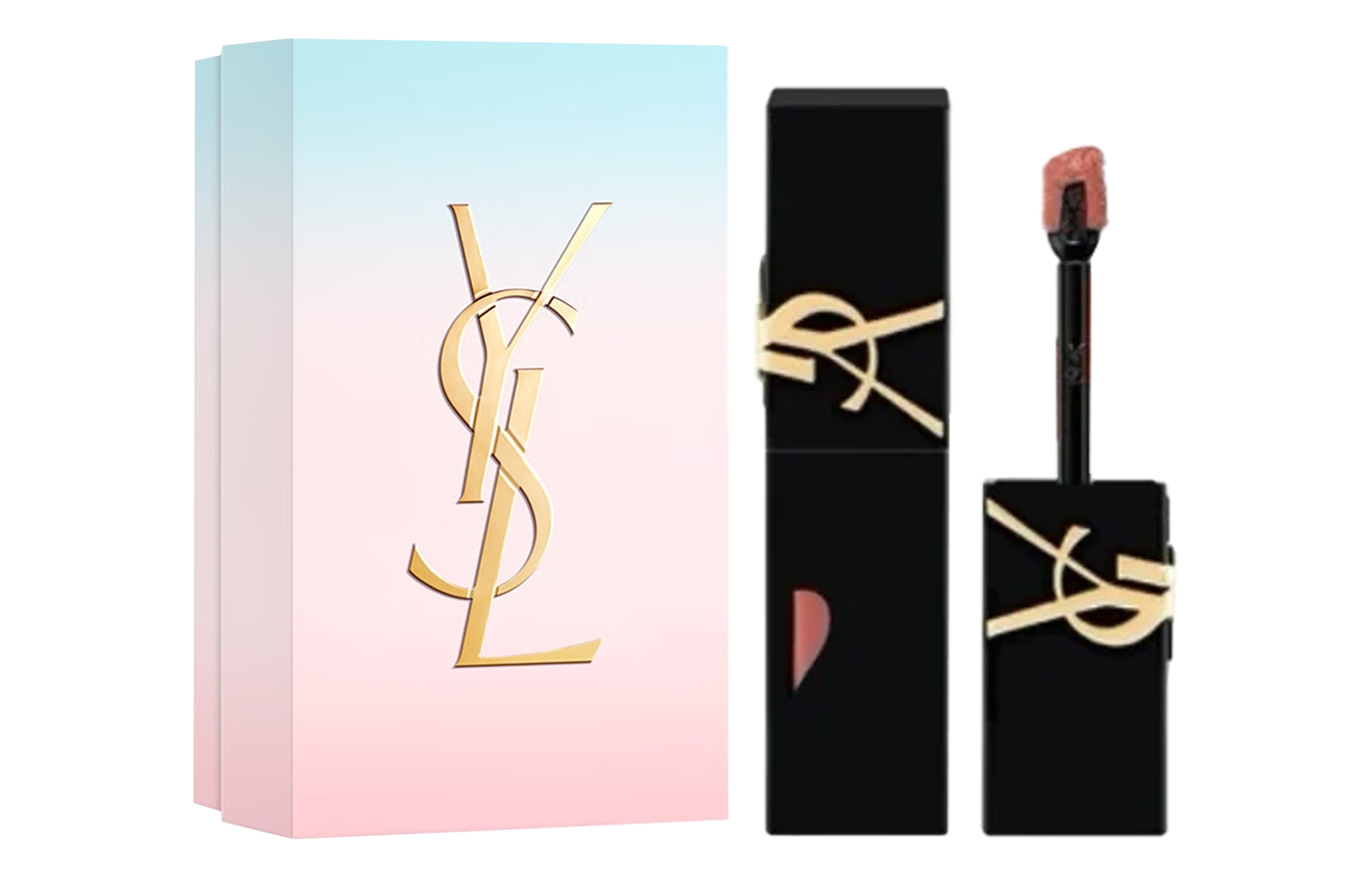 SAINT LAURENT Twilight Daybreak Velvet Matte Black Tube жидкая матовая помада матовый стойкий цвет 5,5 мл — фото 2