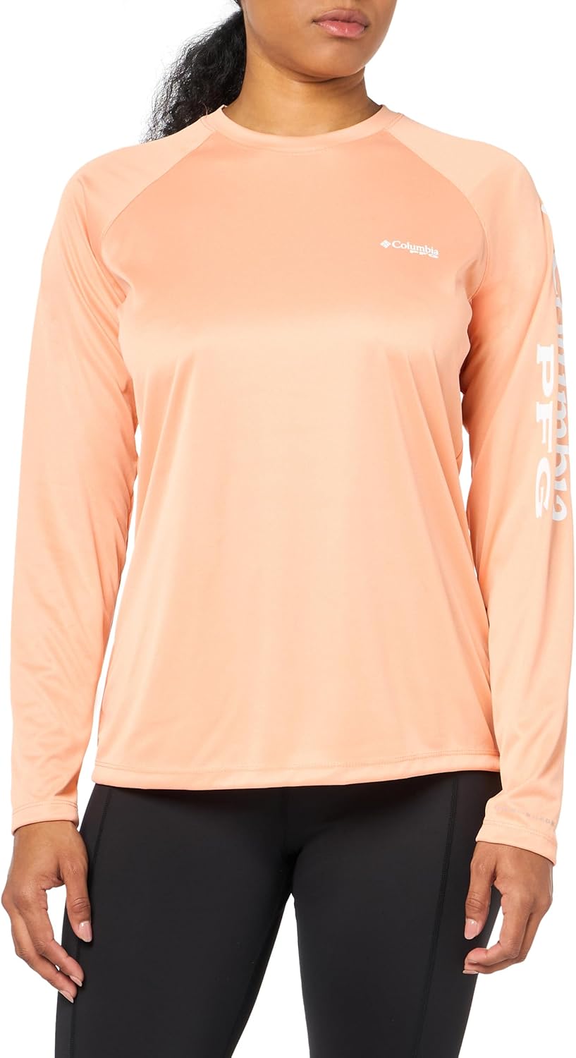 

Футболка Columbia Women's Tidal Tee II Long Sleeve Hoodie, Bright Nectar Heather/White Logo, Белый, Футболка Columbia Women's Tidal Tee II Long Sleeve Hoodie, Bright Nectar Heather/White Logo