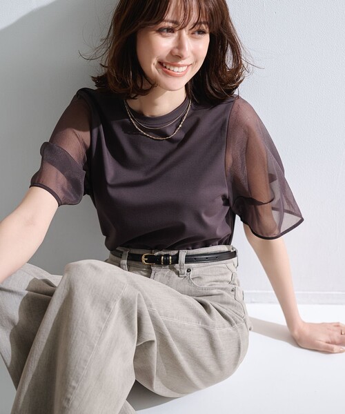 

UNFILO Футболка с прозрачными рукавами, BEAUTY FORM-T, серый