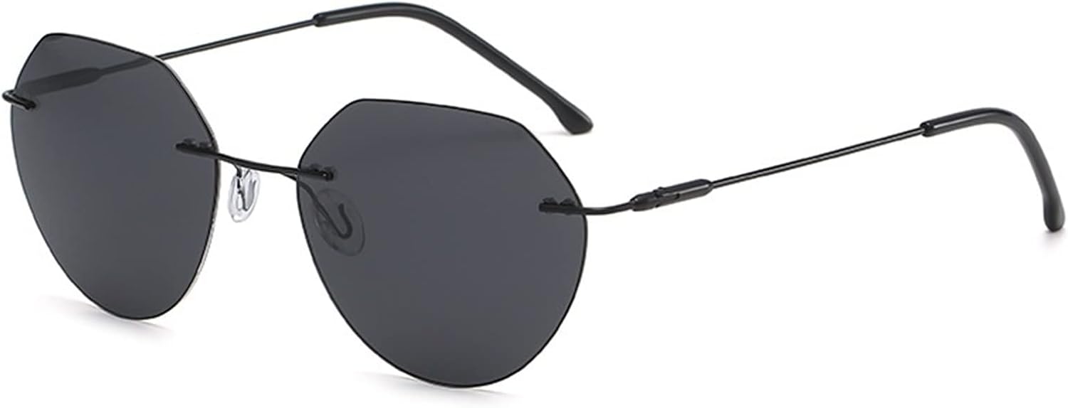 

Безрамочные поляризованные солнцезащитные очки 2026 года для мужчин и женщин, предназначенные для вождения, отдыха на природе и в отпуске (Цвет: B, Размер: Средний) MTZJH, One Color