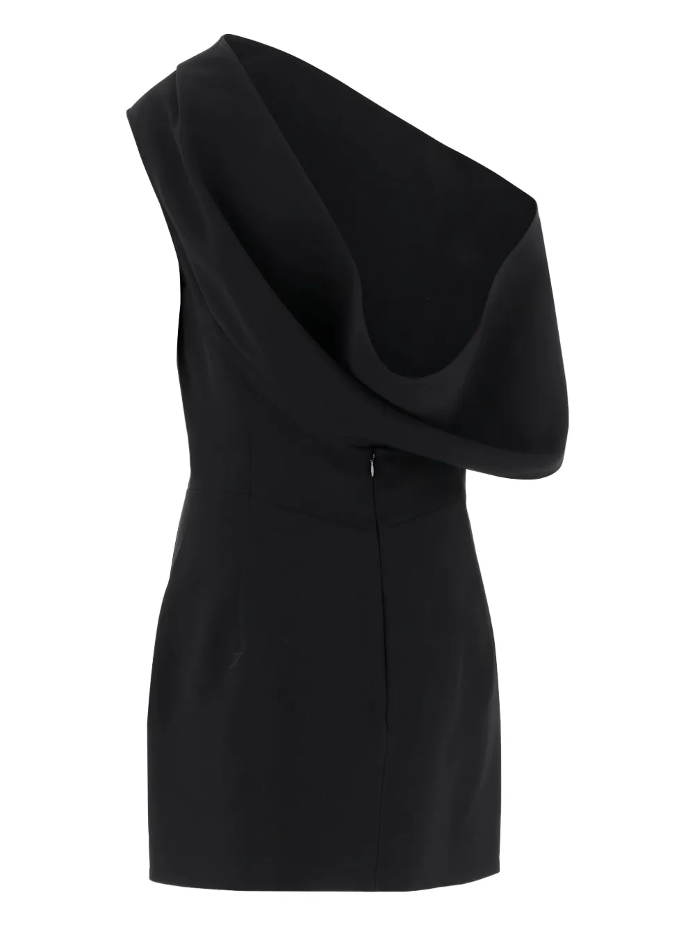 Платье мини Pesce на одно плечо с драпировкой Jacquemus, черный — фото 2
