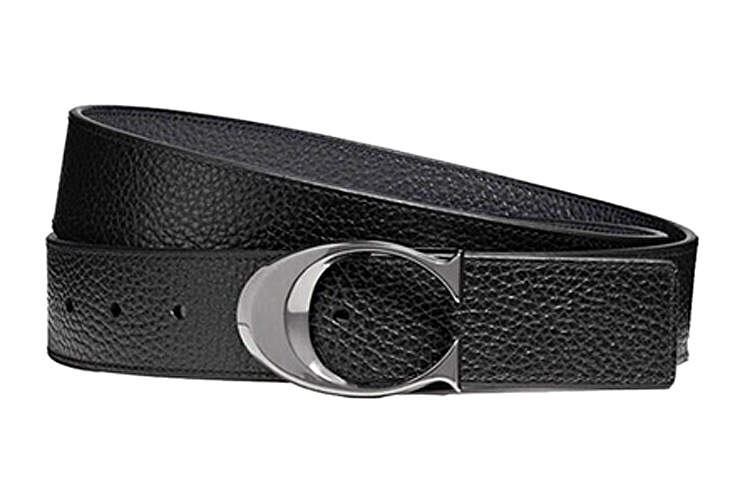 

COACH Кожаный мужской ремень черный, Black