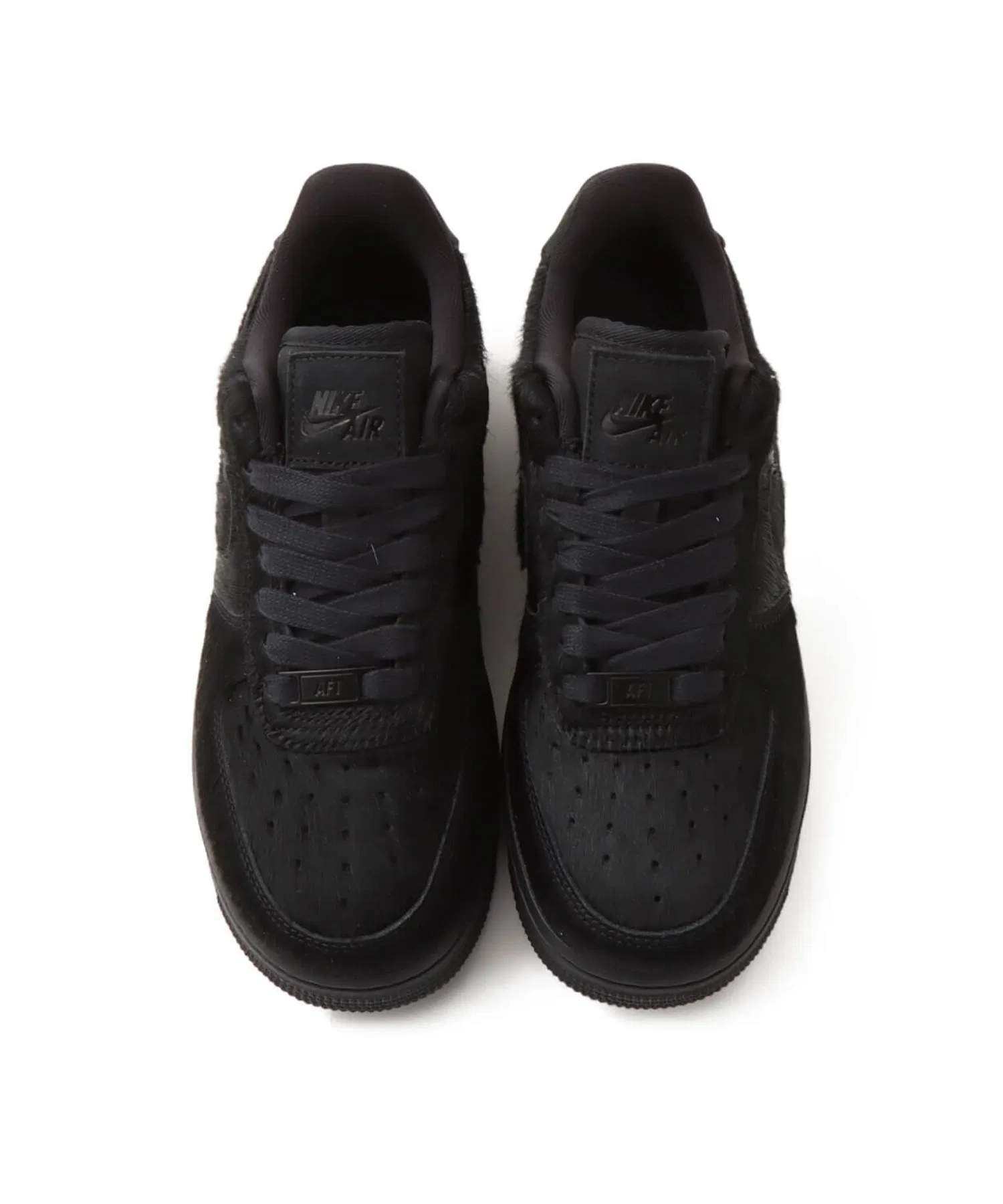 Женские кроссовки Nike Air Force 1 '07 из кожи чёрные — фото 2