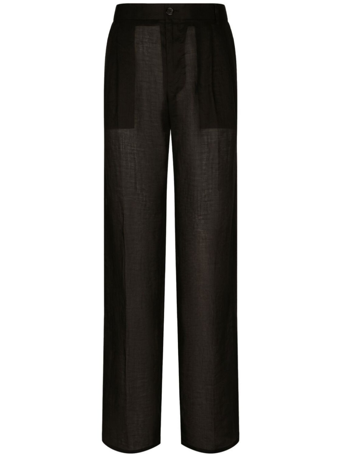 

Dolce & Gabbana льняные брюки строгого кроя, черный