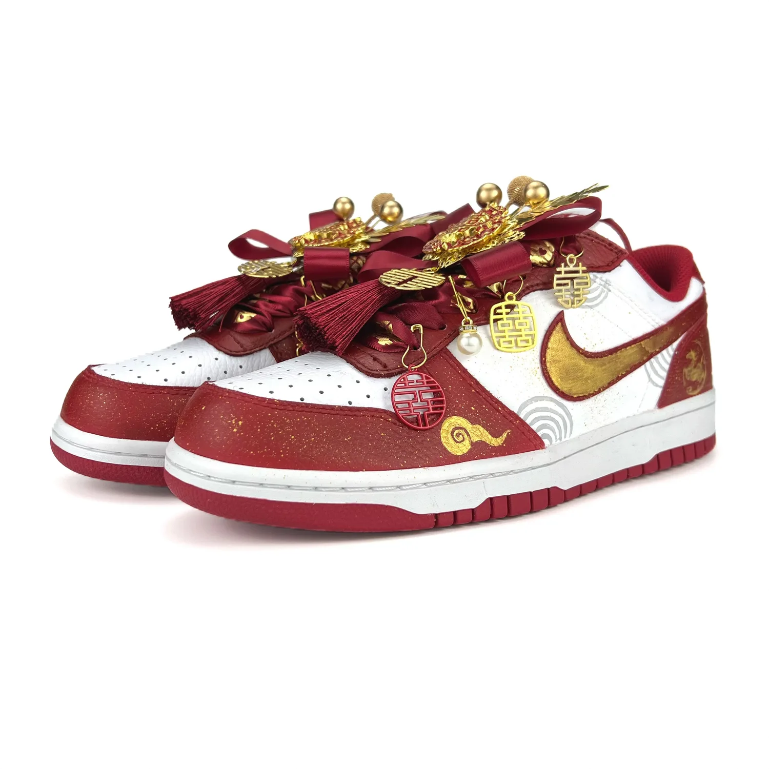 Nike Big Happiness Coverage Slip Resistant Cushioning Abrasion Resistant Low top Skateboard Shoes Unisex красные — фото 4