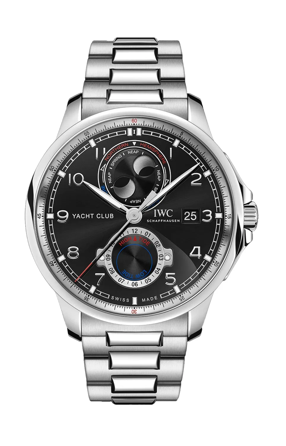 PORTUGIESER YACHT CLUB ЛУНА И ПРИЛИВ - IW344002 IWC SCHAFFHAUSEN, серебряный