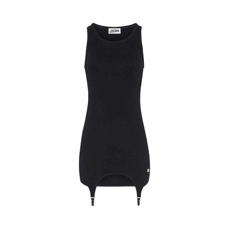 

Платье Jean Paul Gaultier Cotton Ribbed Short Dress With Lingerie Garter, Black