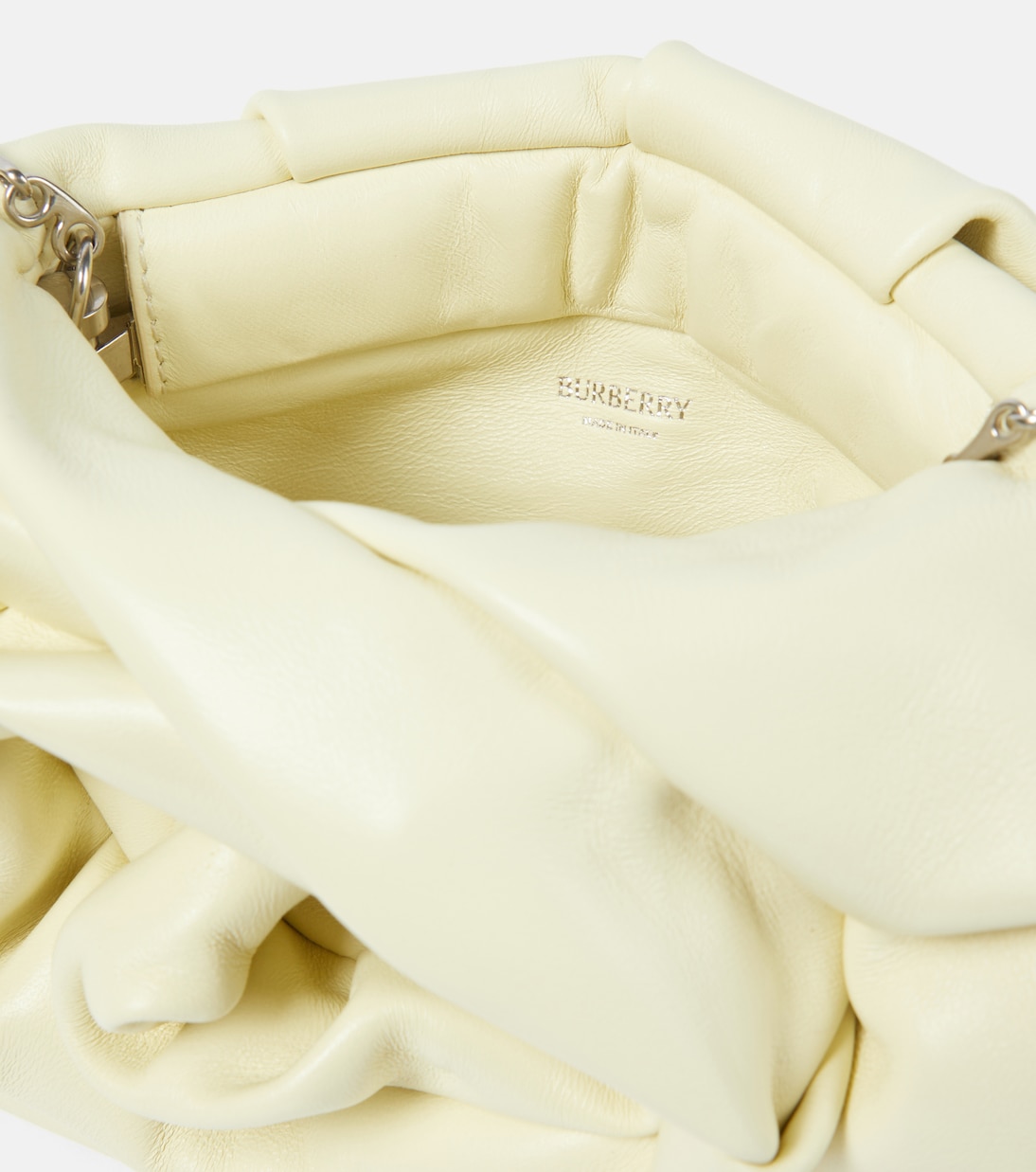 Кожаный клатч Burberry Sherbet с изящной сборкой — фото 3