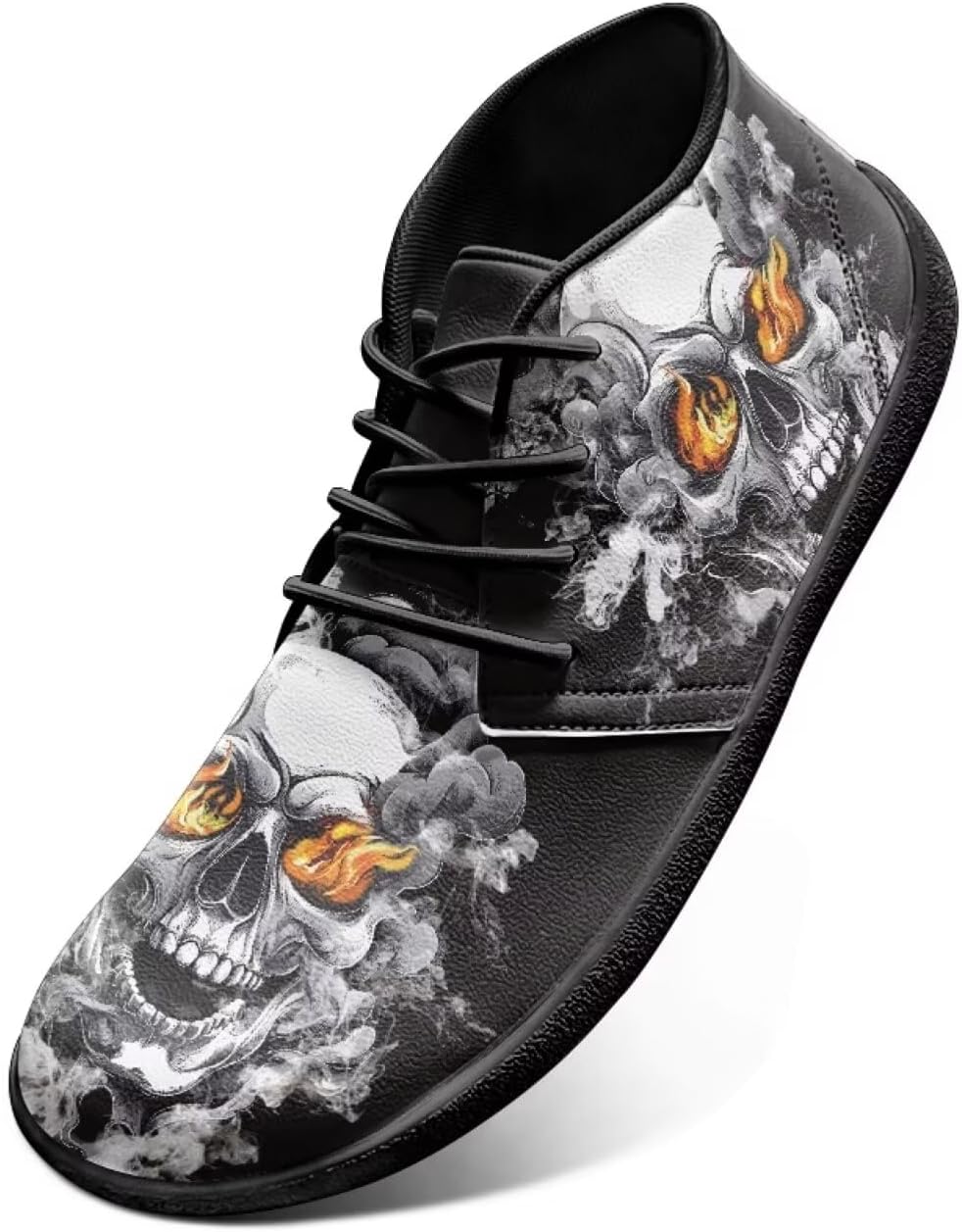 

Мужские готические кроссовки Jeiento с черепом, широким носком, модель Barefoot, с равной подошвой и повседневным стилем, Gothic Smoke Skull