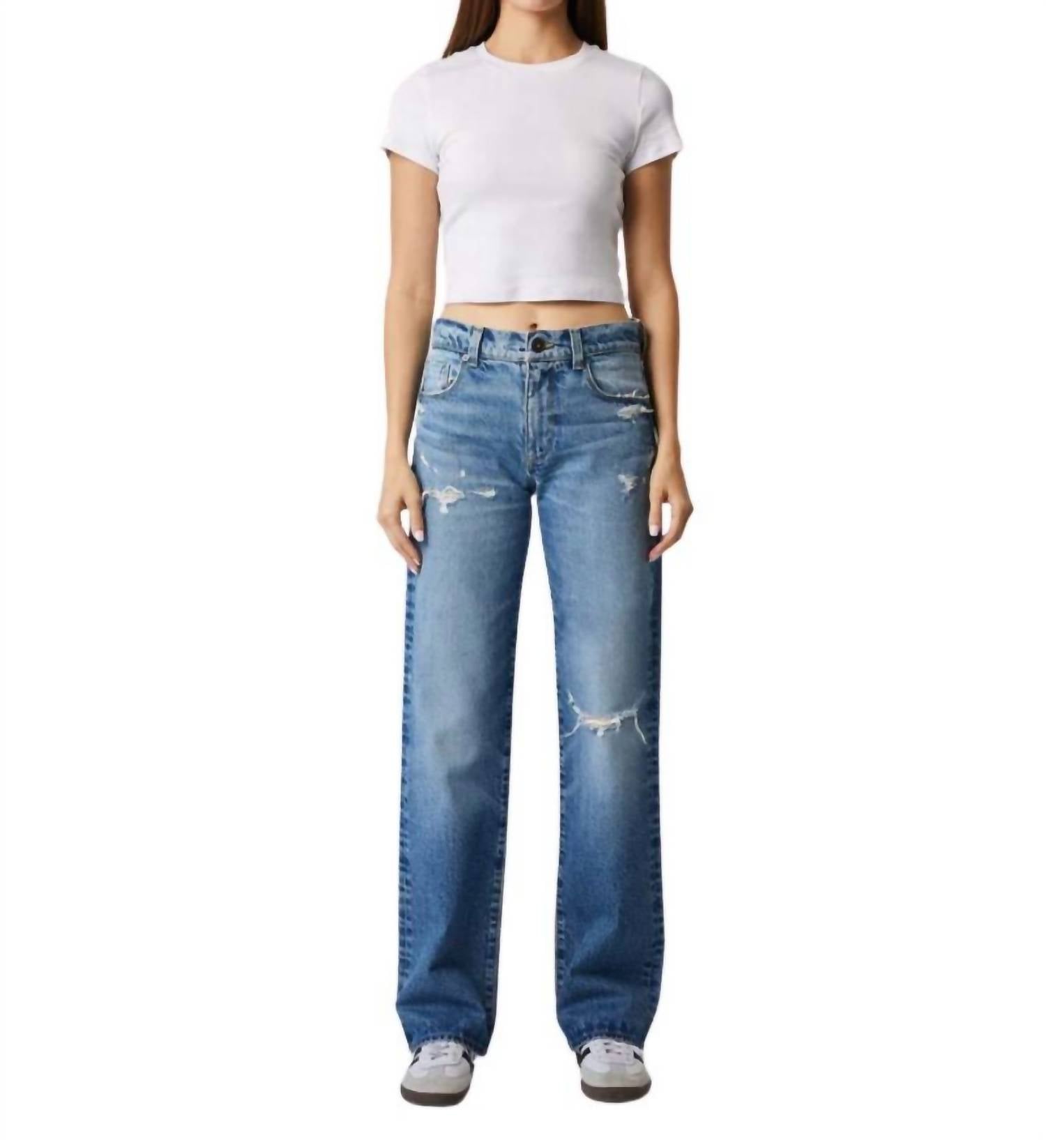

Джинсы Vincent High Rise Long Wide Leg в цвете Medium Maggio Wash Edyson
