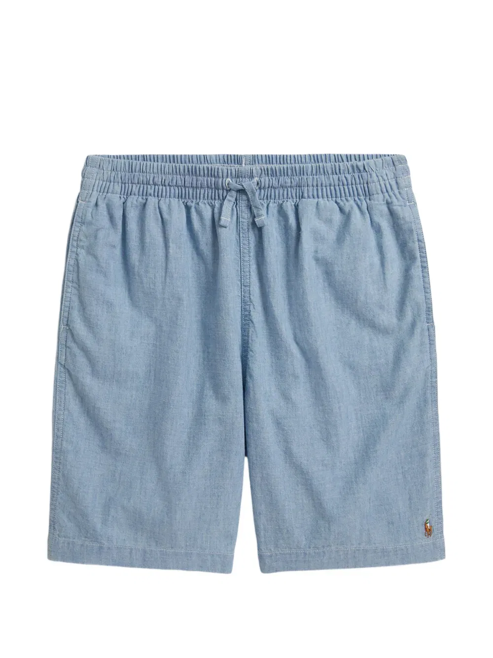 Шорты из шамбре с вышитым логотипом Polo Ralph Lauren Kids, синий