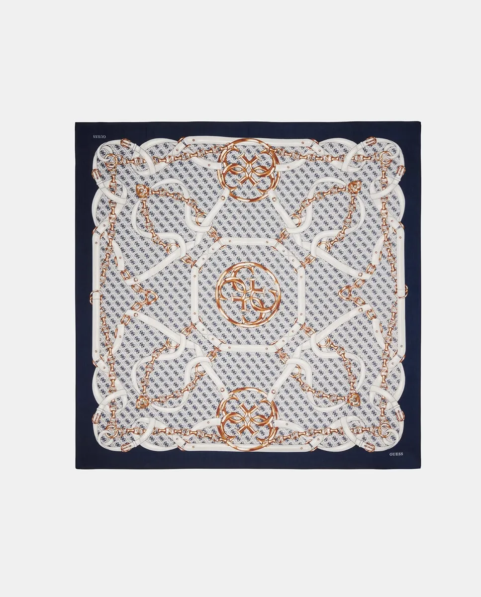 

Женская кефия с принтом 4g Guess, темно-синий