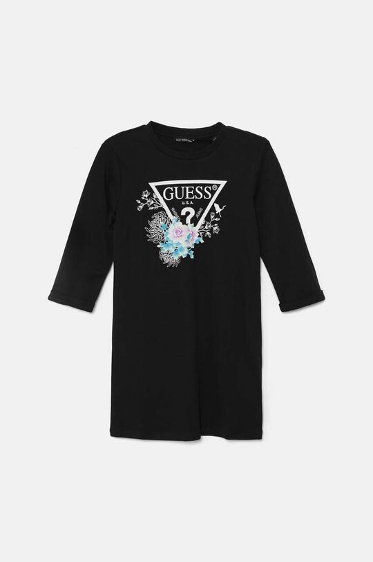 

Детское хлопковое платье Guess, черный