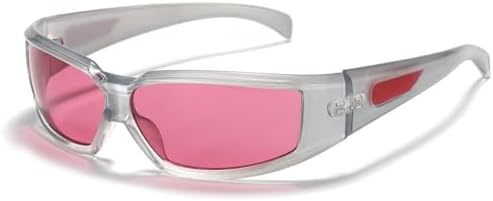 

Розовые солнцезащитные очки для женщин, красные очки с полой конструкцией, технологичный дизайн, модные солнцезащитные очки для девушек, стильные мужские очки MTZJH, Grey