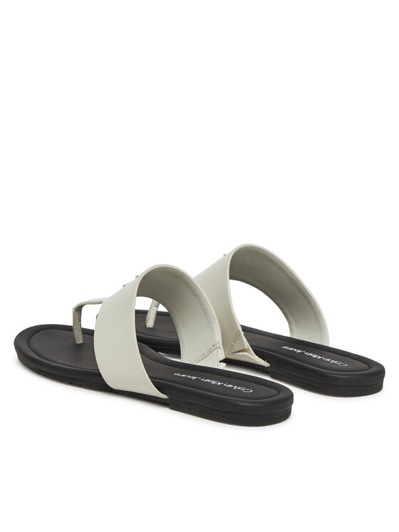 Шлепанцы Flat Sandal Toepost Mg YW0YW01691 Calvin Klein Jeans, белый — фото 3