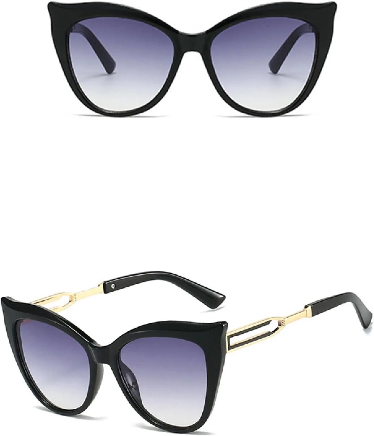 

Роскошные ретро-солнцезащитные очки с леопардовым принтом и градиентом «кошачий глаз» для женщин и мужчин, с защитой от УФ-излучения UV400 TKKTLLT, Leopard Brown