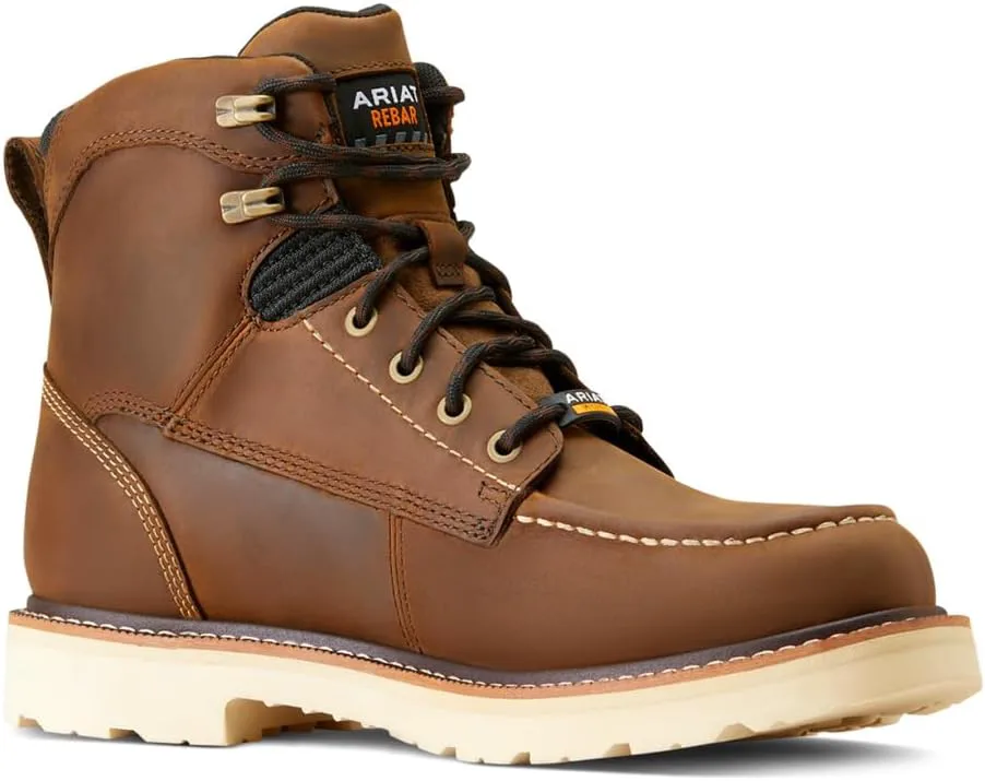 Мужские водонепроницаемые рабочие ботинки Ariat Rebar Lift 6", коричневый — фото 4