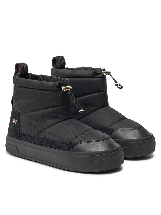 Зимние Ботинки Tommy Hilfiger Flag Nylon Mini Snowboot FW0FW08334, черный — фото 2