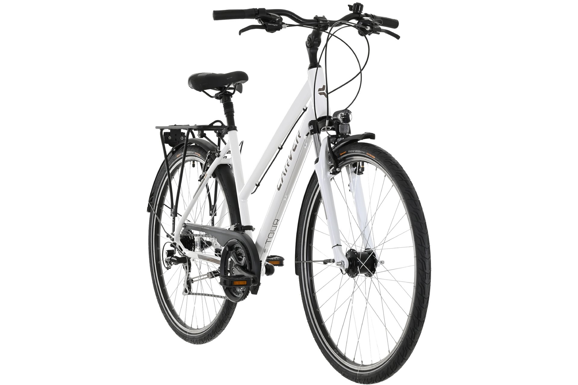 Треккинговый велосипед Carver Tour 100 - 28 дюймов - Damen Sport - 2024, цвет Weiß|white titan champagne — фото 2