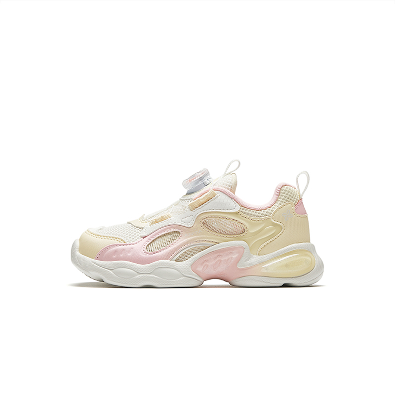 

Кроссовки для бега Wing Flash, легкие, дышащие, с амортизацией, низкие, для детей от 3 до 7 лет Antakids, слоновая кость/белый/желтый/розовый