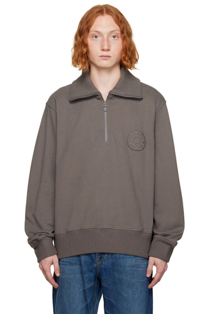 

Серая толстовка с полумолнией Solid Homme